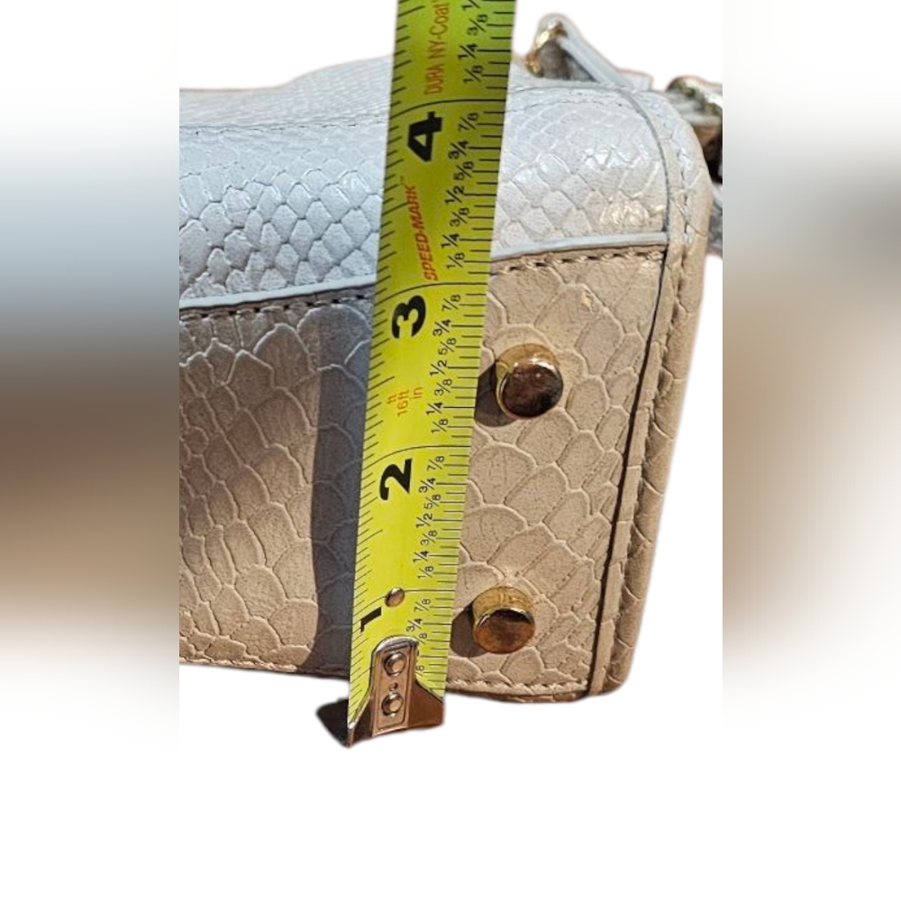 Zara Basic Collection Pre-loved Mini Snakeskin Embossed Bag In Gray - Picture 10 of 11